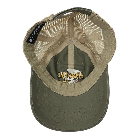 Outdoor Cap Hawkeye Mesh Strapback Cap Trucker Baseball Hat Bird Khaki Green - Picture 4 of 13
